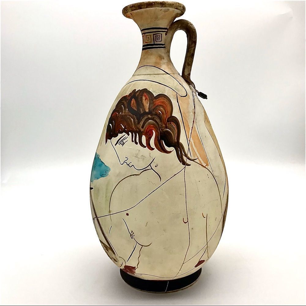 Greek Vase Museum Quality White-Ground Lekythos